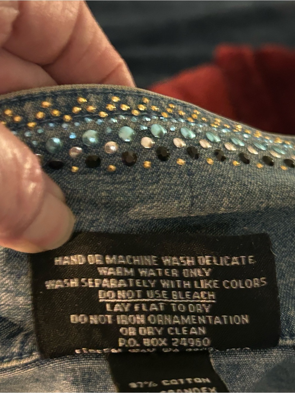Retro Faded Blue Jean Jacket-Beautifully embellished.
Christine Alexander - Picture 4 of 5